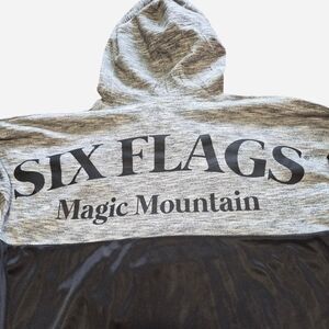 POPULAR Brand Women's Grey and Black "Six Flags Magic Mountain" Hoodie